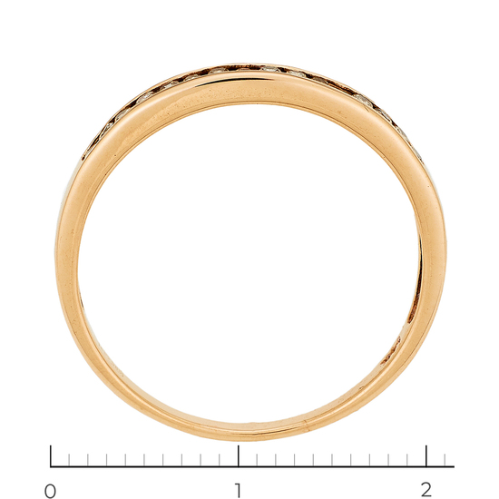 Кольцо из красного золота 585 пробы c 16 бриллиантами, Л32083867 за 11130