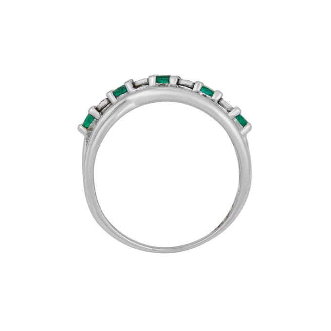 Кольцо из золота 585 пробы c изумрудами и бриллиантами, Л 0201 6903 за 51360