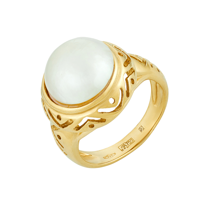 Кольцо из золота 750 пробы c мабэ