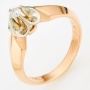 Кольцо из комбинированного золота 583 пробы c 1 бриллиантом Л60017011 фото 1