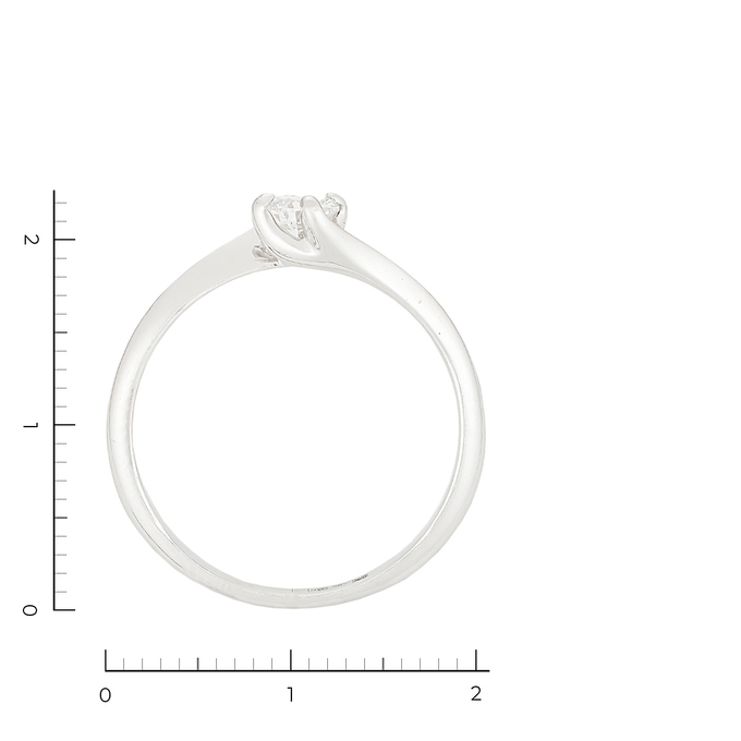 Кольцо из белого золота 585 пробы c 1 бриллиантом, Л 3606 2900 за 48000