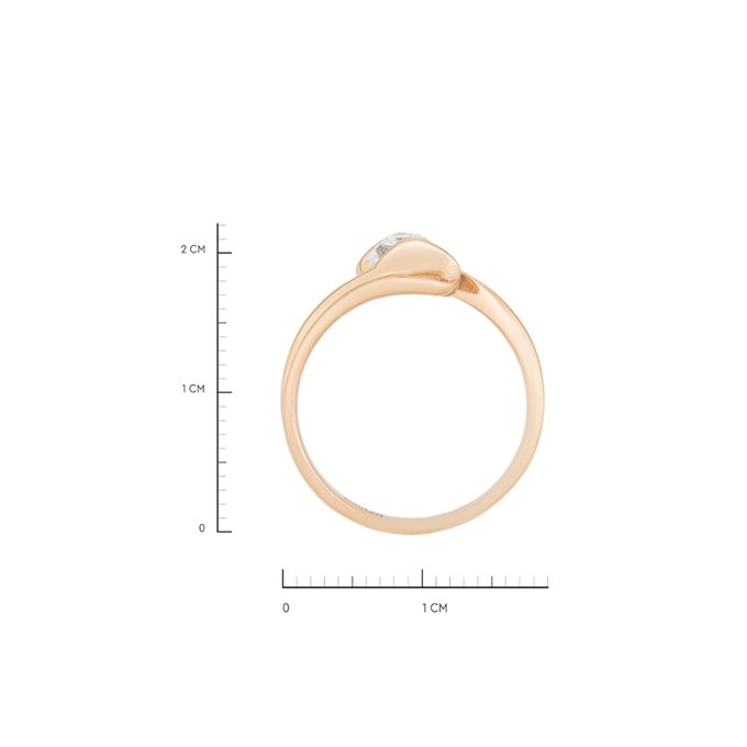 Кольцо из золота 585 пробы c бриллиантом, Л 2811 5844 за 39200