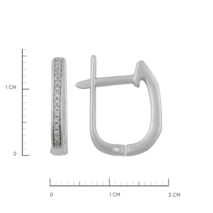 Серьги из золота 585 пробы c бриллиантами, Л 3506 9258 за 29600