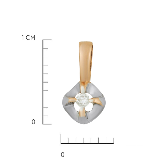 Подвеска из золота 585 пробы c бриллиантом, Л 1116 3884 за 4720