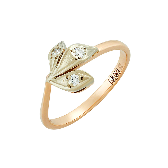 Кольцо из золота 585 пробы c бриллиантами, Л 3507 1816 за 33740