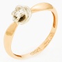 Кольцо из комбинированного золота 585 пробы c 1 бриллиантом Л37054645 фото 1