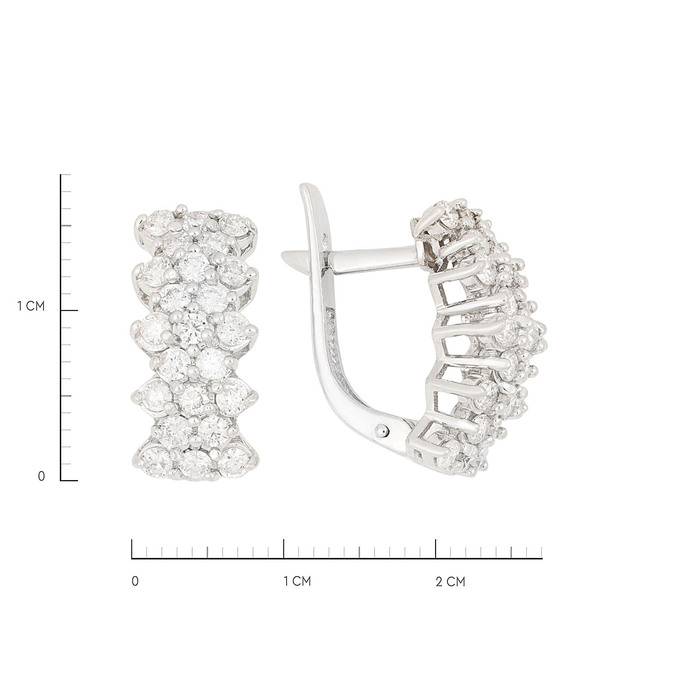 Серьги из золота 585 пробы c бриллиантами, Ц О007 3085 за 95000