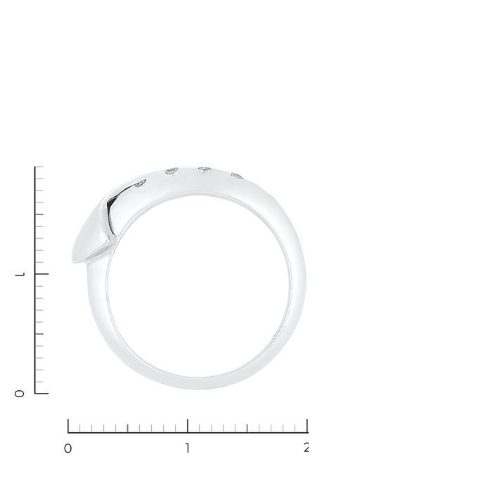 Кольцо из белого золота 585 пробы c 4 бриллиантами, Л 6402 0022 за 24500