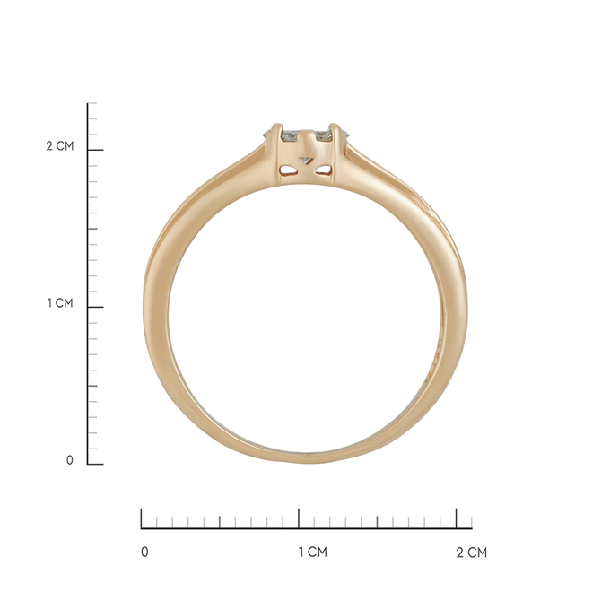 Кольцо из золота 585 пробы c бриллиантами, Л 2913 1602 за 30400