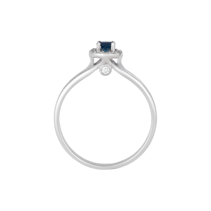 Кольцо из золота 585 пробы c сапфиром и бриллиантами, Л 2812 3500 за 30000