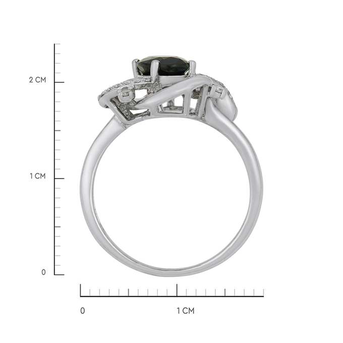 Кольцо из золота 585 пробы c сапфиром и бриллиантами, Л 3507 1329 за 57520