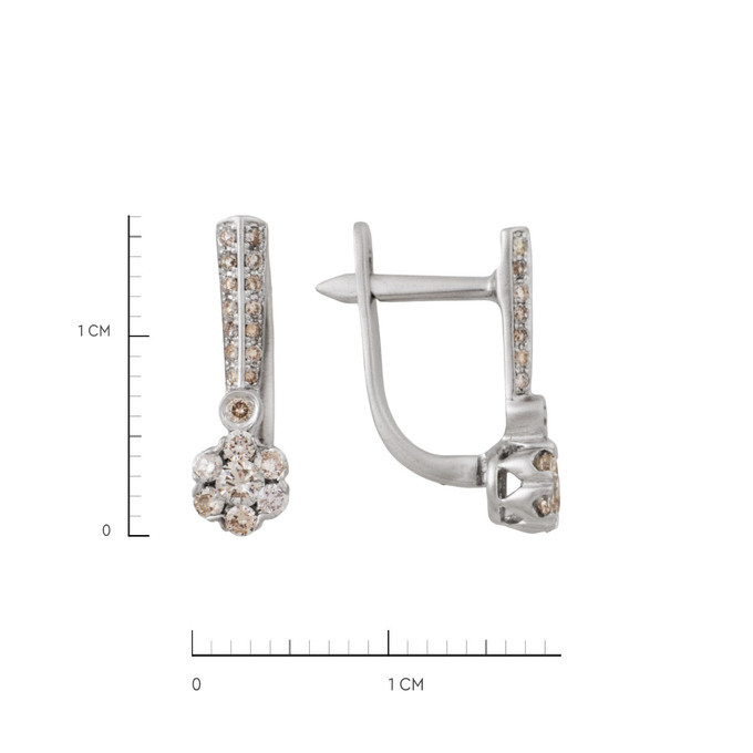 Серьги из золота 585 пробы с бриллиантами, Л 2810 0431 за 33400