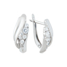Серьги из золота 585 пробы c 12 фианитами