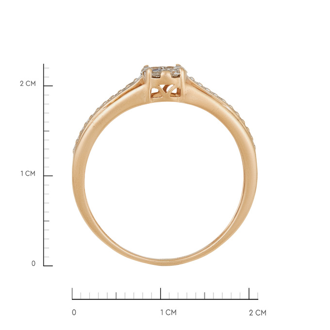 Кольцо из золота 585 пробы c бриллиантами, Л 2212 4440 за 35900