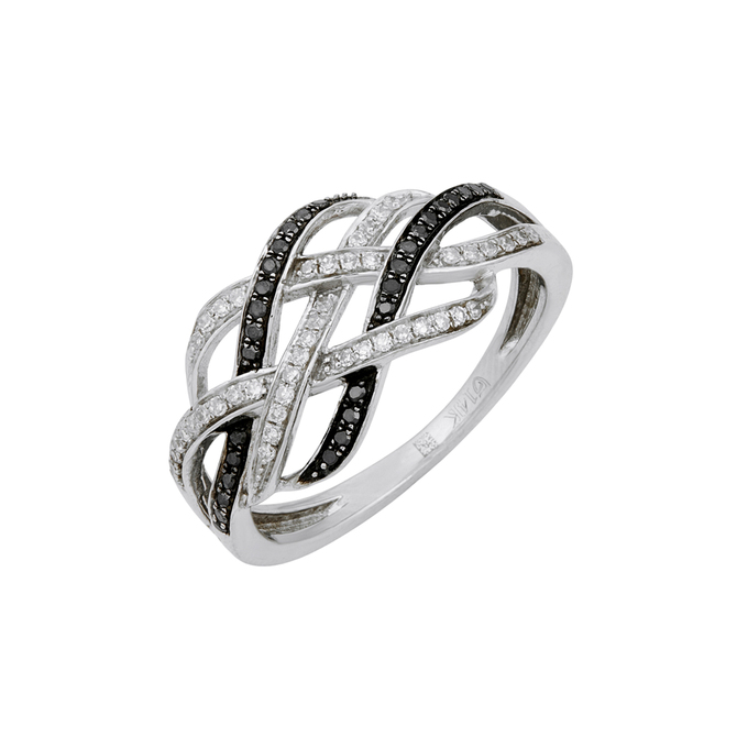 Кольцо из золота 585 пробы c бриллиантами