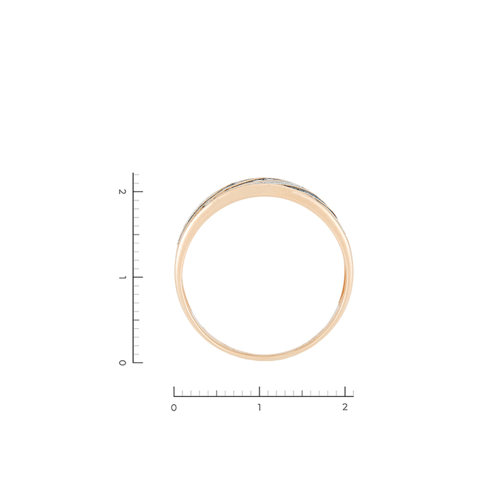 Кольцо из золота 585 пробы c 53 бриллиантами, Л 2414 0594 за 27230