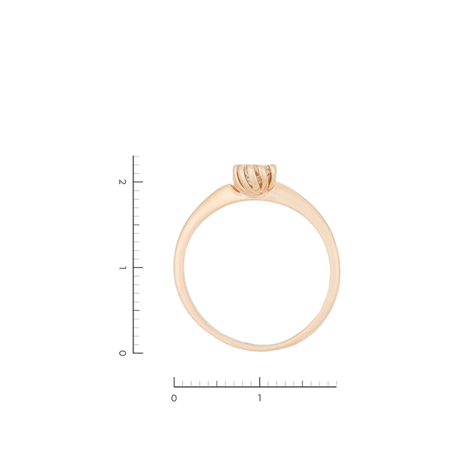 Кольцо из золота 585 пробы c 1 бриллиантом, Л 5703 3885 за 41230