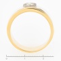 Кольцо из комбинированного золота 750 пробы c 1 бриллиантом Л11140217 фото 4