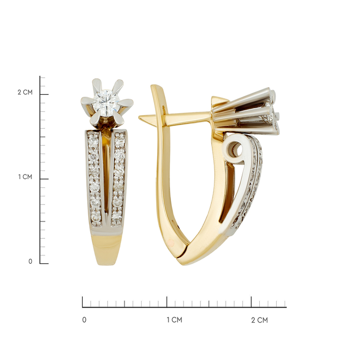 Серьги из золота 585 пробы с бриллиантами, Л 2812 9346 за 113000
