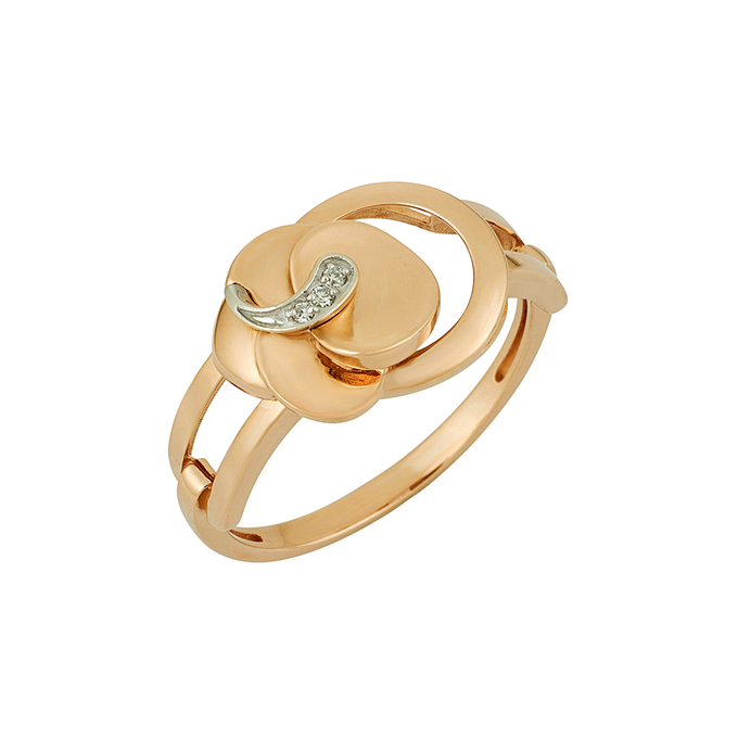 Кольцо из золота 585 пробы c бриллиантами, Л 4708 1003 за 36720