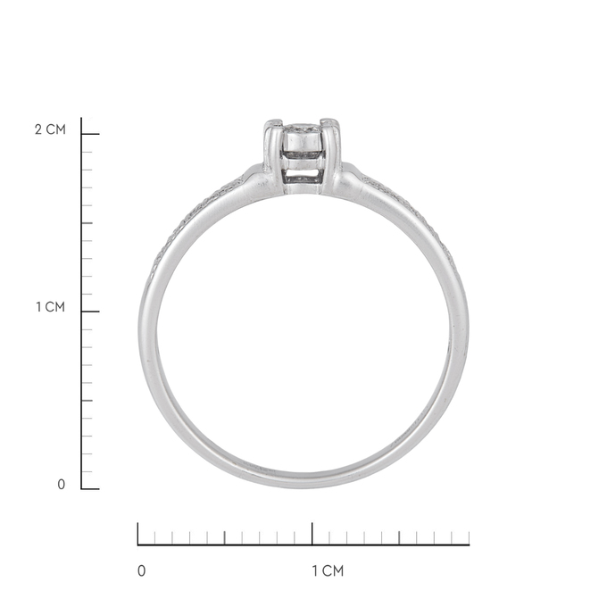 Кольцо из золота 585 пробы c бриллиантами, Л 7601 7839 за 26000