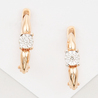 Серьги из золота 585 пробы c 2 бриллиантами
