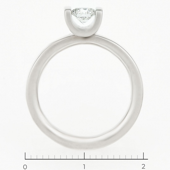 Кольцо из белого золота 750 пробы c 1 бриллиантом, Л24089129 за 61470