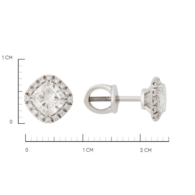 Серьги из золота 585 пробы c бриллиантами, Ц О007 2275 за 110000