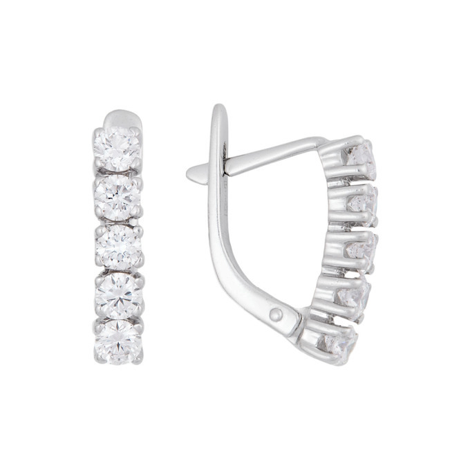 Серьги из золота 585 пробы c бриллиантами