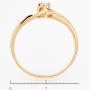 Кольцо из комбинированного золота 585 пробы c 1 бриллиантом Л08071190 фото 4