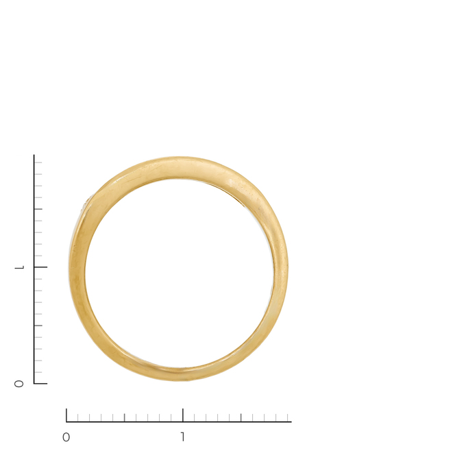 Кольцо из желтого золота 750 пробы c 9 бриллиантами, Л 6601 6123 за 28740