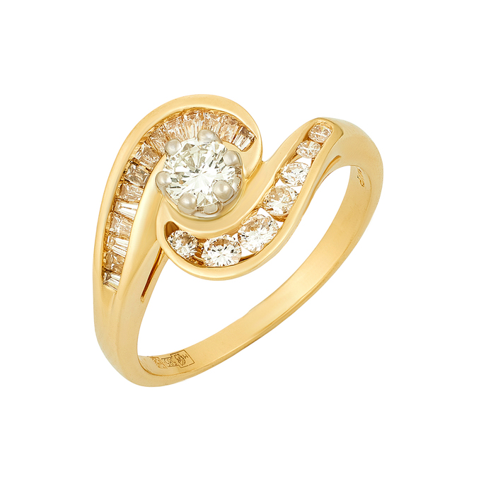 Кольцо из золота 585 пробы c бриллиантами, Л 4807 2591 за 75200