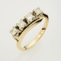 Кольцо из комбинированного золота 585 пробы c 4 бриллиантами Л33075359 фото 1