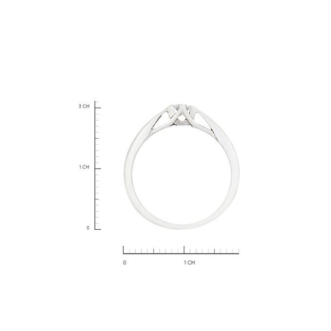 Кольцо из золота 585 пробы c бриллиантом, Л 3014 5973 за 22320