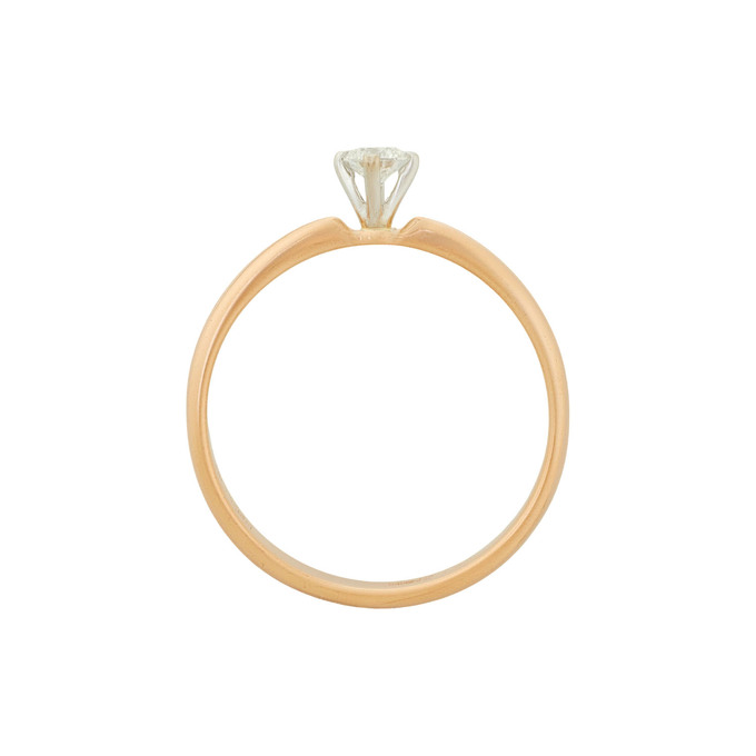 Кольцо из золота 585 пробы c бриллиантом, Л 4710 7004 за 35600