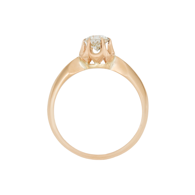 Кольцо из золота 583 пробы c бриллиантом, Л 2806 5159 за 108000