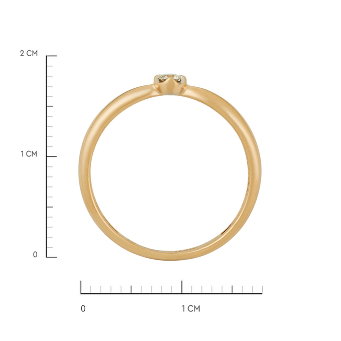 Кольцо из золота 585 пробы c бриллиантом, Л 5208 1249 за 14800