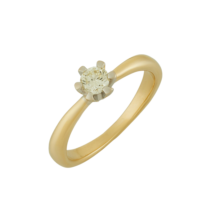 Кольцо из золота 585 пробы c бриллиантом, Л 2508 8448 за 64720