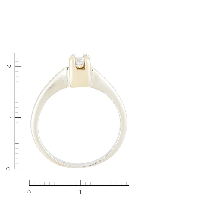 Кольцо из золота 585 пробы c 1 бриллиантом, Л 2315 3671 за 30800