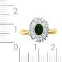 Кольцо из комбинированного золота 750 пробы c 8 бриллиантами и 1 бериллом 091561 фото 4