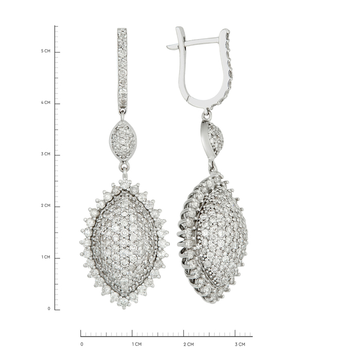 Серьга из золота 750 пробы с бриллиантами, Л 1116 1982 за 105000