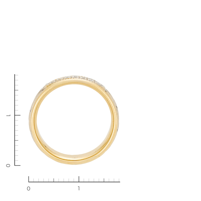 Кольцо из золота 585 пробы c 7 бриллиантами, Л 4709 6002 за 21000