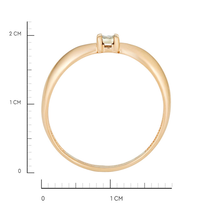 Кольцо из золота 585 пробы c бриллиантом, Л 0515 4405 за 13200