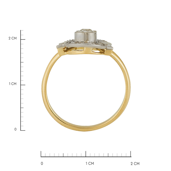 Кольцо из золота 750 пробы c бриллиантами, Л 0808 7960 за 119120