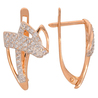 Серьги из золота 585 пробы c фианитами