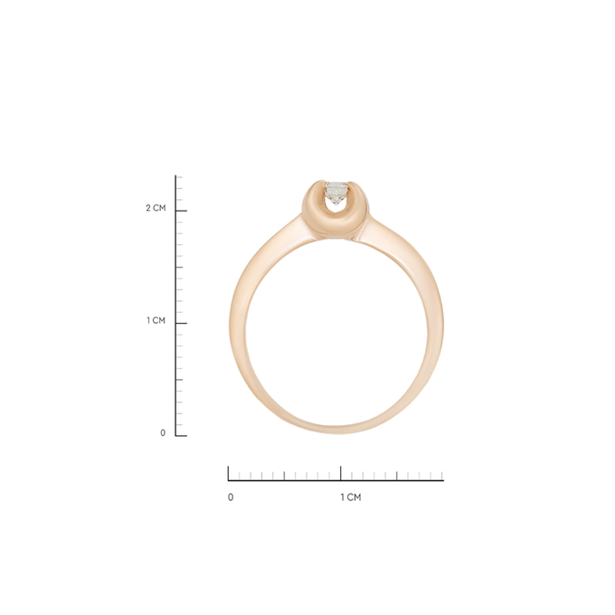 Кольцо из золота 585 пробы c бриллиантом, Л 2811 5736 за 40400