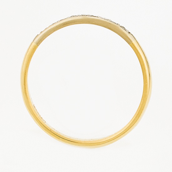 Кольцо из комбинированного золота 585 пробы c 9 бриллиантами, Л63018448 за 8500