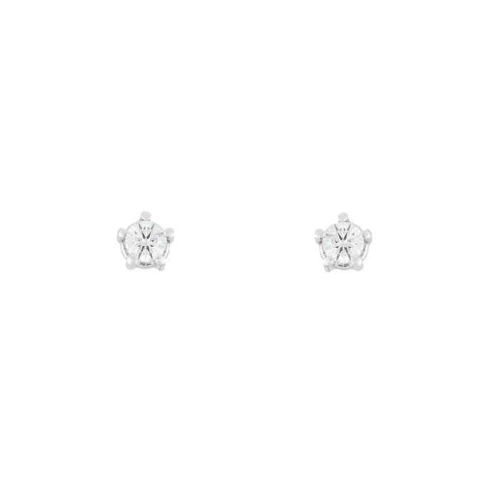 Серьги из золота 585 пробы c 2 бриллиантами