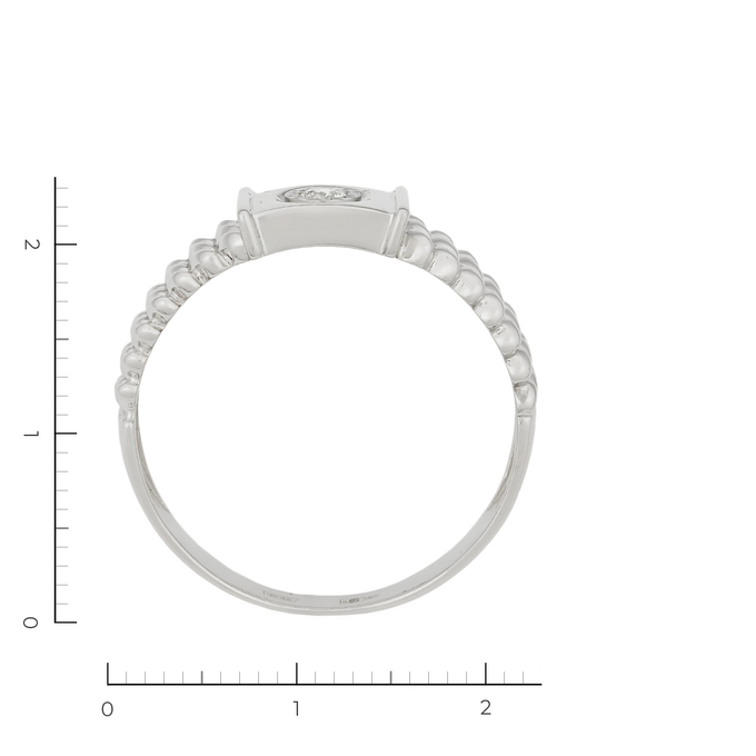 Кольцо из белого золота 585 пробы c 1 бриллиантом, Л 2912 4377 за 34500