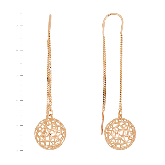 Серьги из красного золота 585 пробы